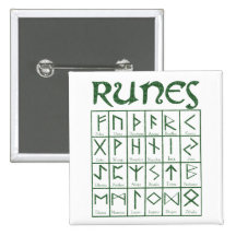 Elder Futhark Runes Pinback Button