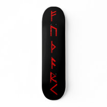 Elder Futhark Runes red Skate Boards