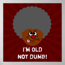 Elderly Adult  I'm OLD not STUPID Senior Citizen Poster