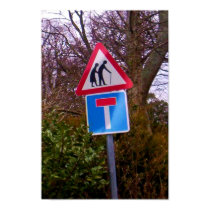 Elderly Crossing Sign print