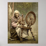 Elderly Spinner Poster