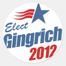 Elect Gingrich 2012 Round Sticker