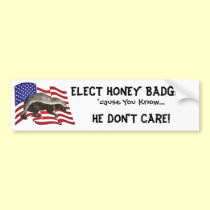 Elect Honey Badger Bumper Sticker bumper stickers