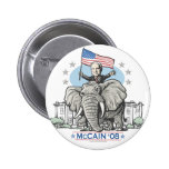 Elect McCain GOP Elephant 2008 Pins