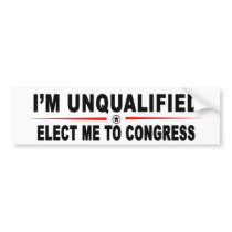 Elect Me To Congress bumper stickers