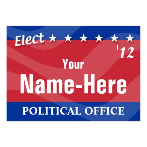 ELECT - Political Campaign Business Card Template (front side)