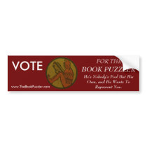 Elect The Book Puzzler bumper stickers