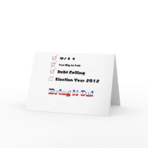 Election 2012 Checklist Greeting Card