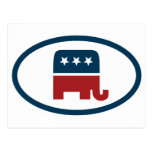 Election animals: elephant postcard