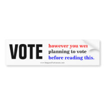 "Election" bumper sticker