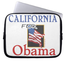 Election California for Obama Laptop Sleeve