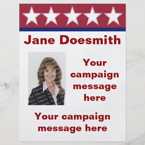 Election Campaign Flyer Template Zazzle