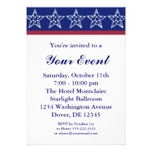 Election Campaign Party Invitations or 4th of July