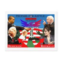 Election Fighters! postcards by SillyBoyStuffs Election Fighters! postcards