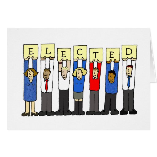 Election success, cartoon voters. card | Zazzle
