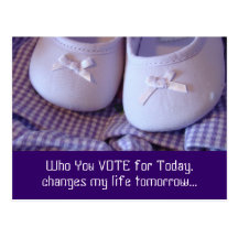 Elections Who You Vote for Future Baby Children Post Cards