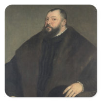 Elector Johann Freidrich ven Sachsen , 1550-51 Square Sticker