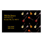 Electric & Acoustic Guitar Collage Business Card Templates