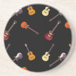 Electric & Acoustic Guitar Collage Coaster