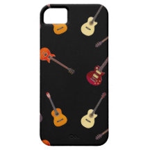 Electric & Acoustic Guitar Collage iPhone 5 Case