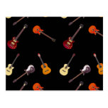 Electric & Acoustic Guitar Collage Postcard