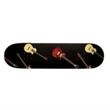 Electric & Acoustic Guitar Collage Skate Boards