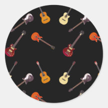 Electric & Acoustic Guitar Collage Sticker