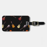 Electric & Acoustic Guitar Collage Travel Bag Tag