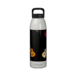 Electric & Acoustic Guitar Collage Water Bottle