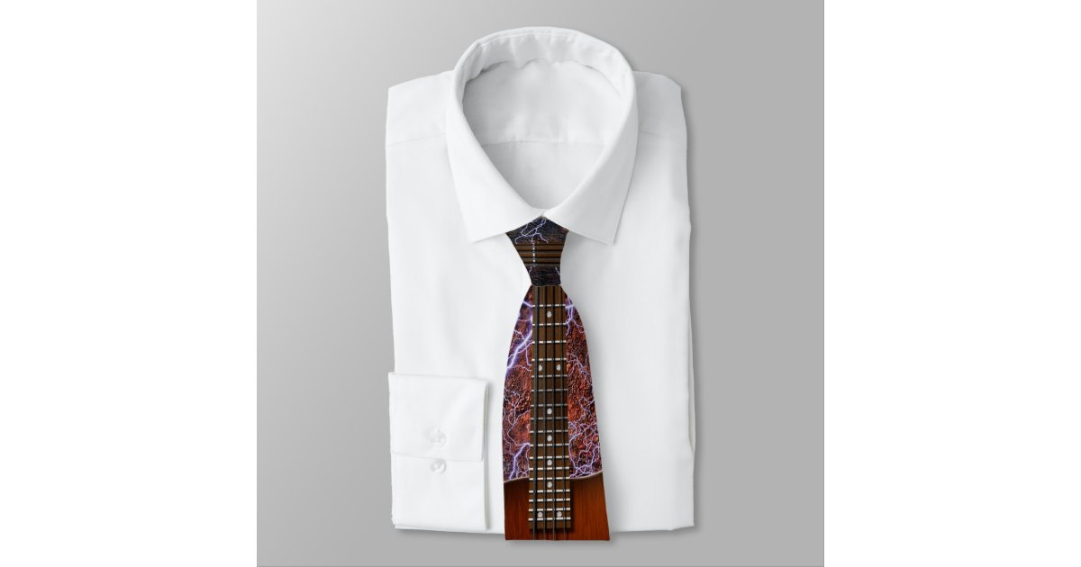 Electric Bass Guitar Neck Tie Zazzle