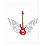 Electric bass guitar postcards
