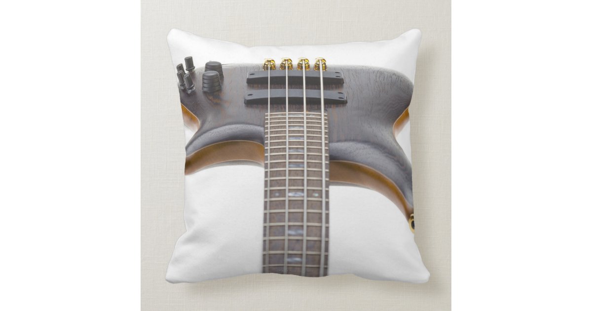 Electric Bass Guitar Throw Pillow Zazzle