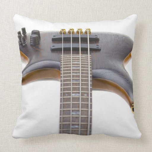 Electric Bass Guitar Throw Pillow Zazzle