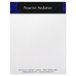 Electric Blue Curve Custom Letterhead