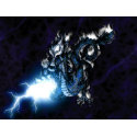 Electric Blue Dragon print