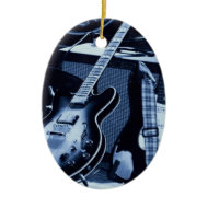 Electric Blue Guitar ornament
