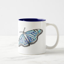 Electric Blue Monarch Butterfly Mug