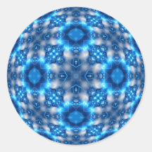 Electric Blue Stars Stickers