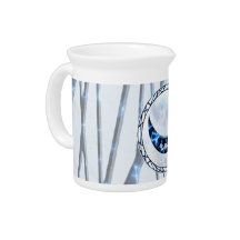 Electric Blue Upright Crescent Pitcher