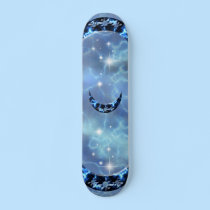 Electric Blue Upright Crescent skateboards