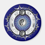 Electric Blue Yin Yang Refrigerator Magnets