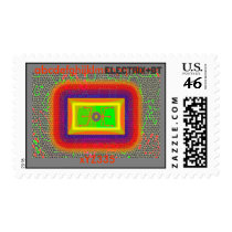 electric butterfly stamp