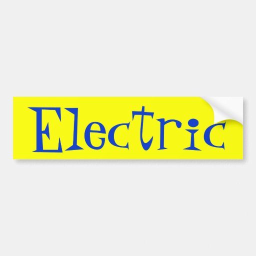 Electric Car Bumper Sticker Zazzle
