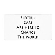 Electric Cars Are Here To Change The World Custom Shipping Labels
