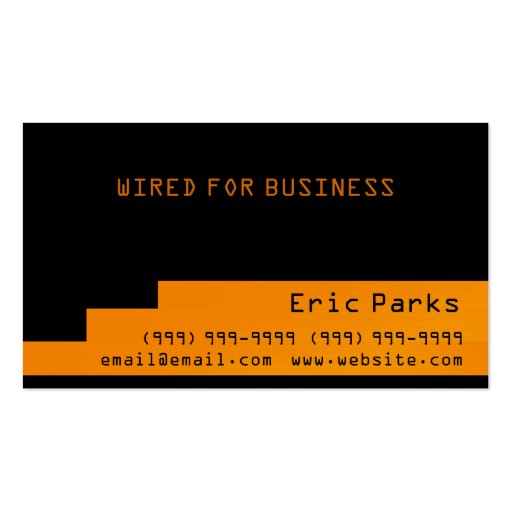 Electric Electrician Business Card (back side)