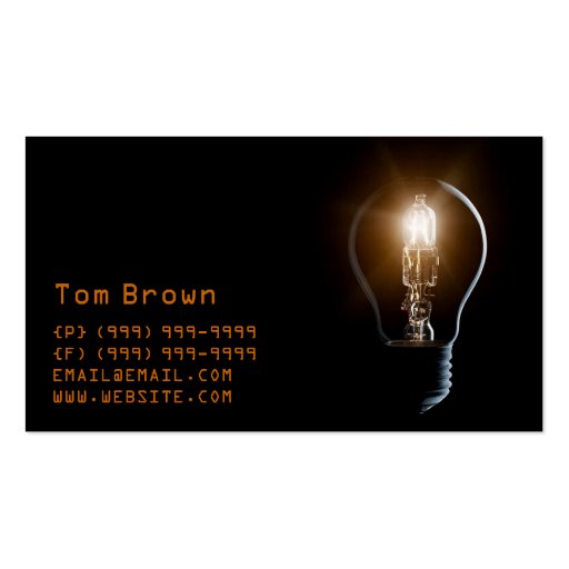 Electric, Electrician, Business Card (back side)