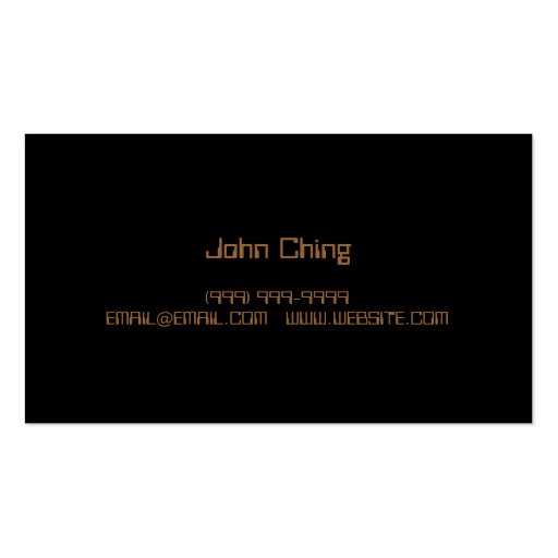 Electric, Electrician Business Card (back side)