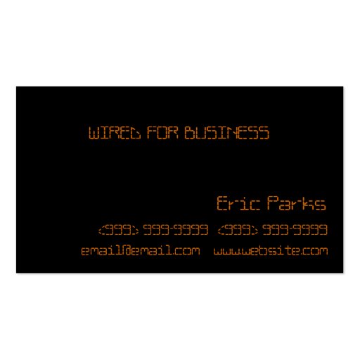 Electric, Electrician, Business Card (back side)