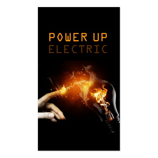 Electric, Electrician, Electricity Business Card (front side)