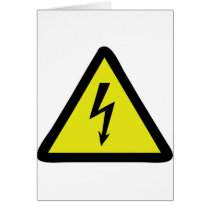 electric flash warning sign cards